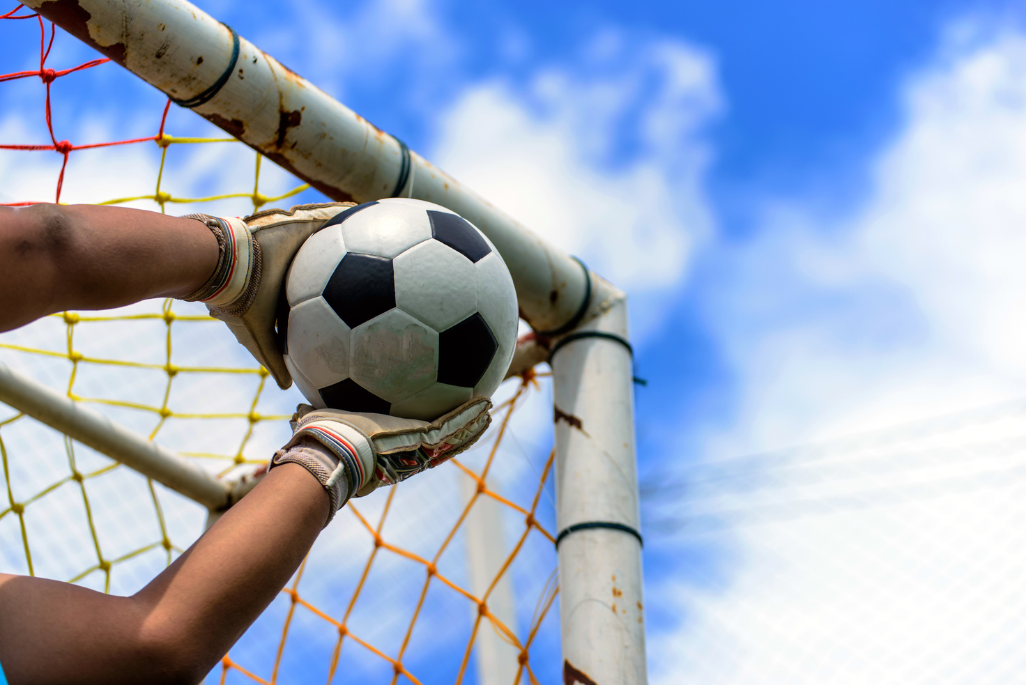 Soccer goalkeeper's hands